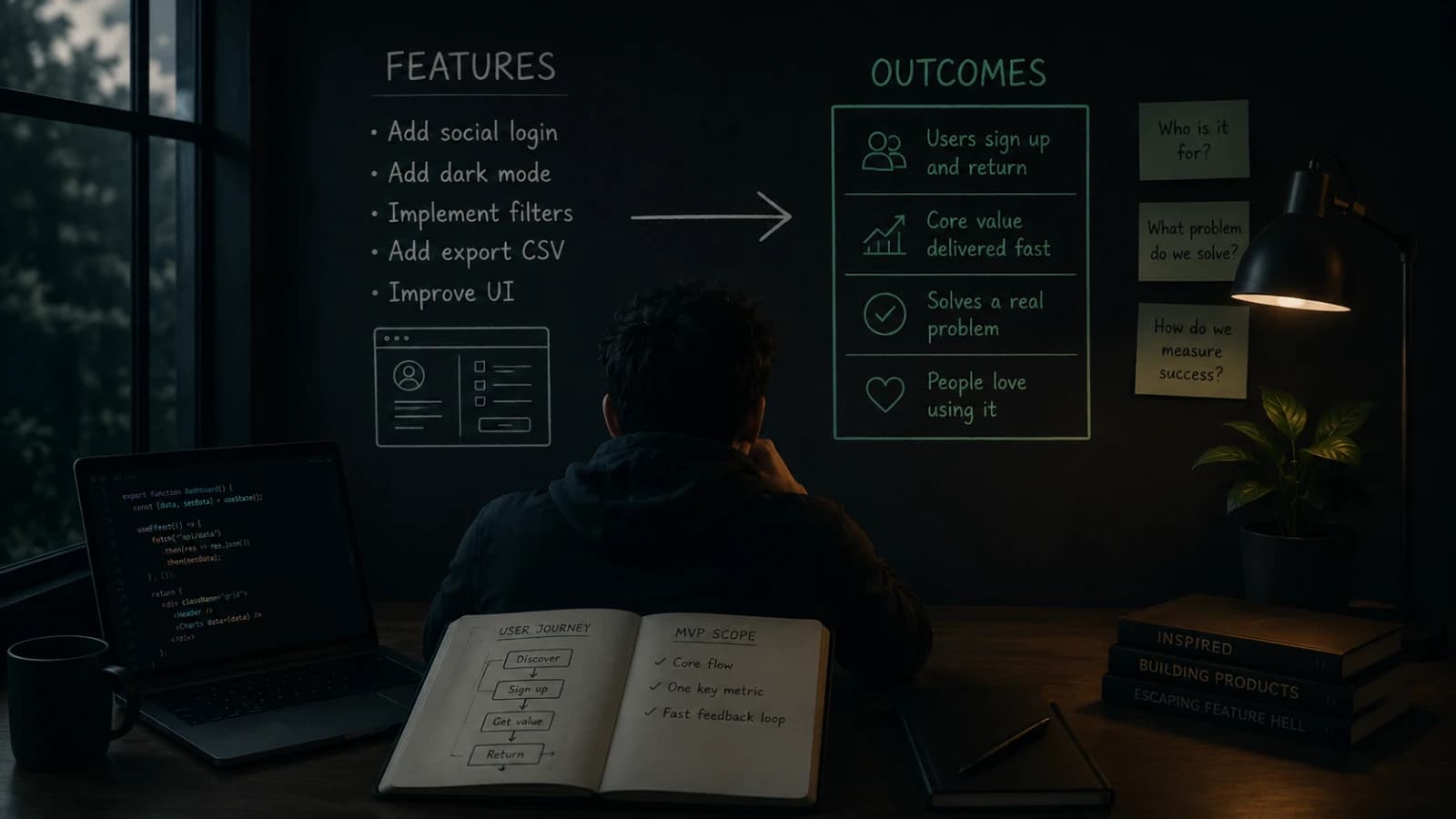 How I think about building products as a developer, not just features cover