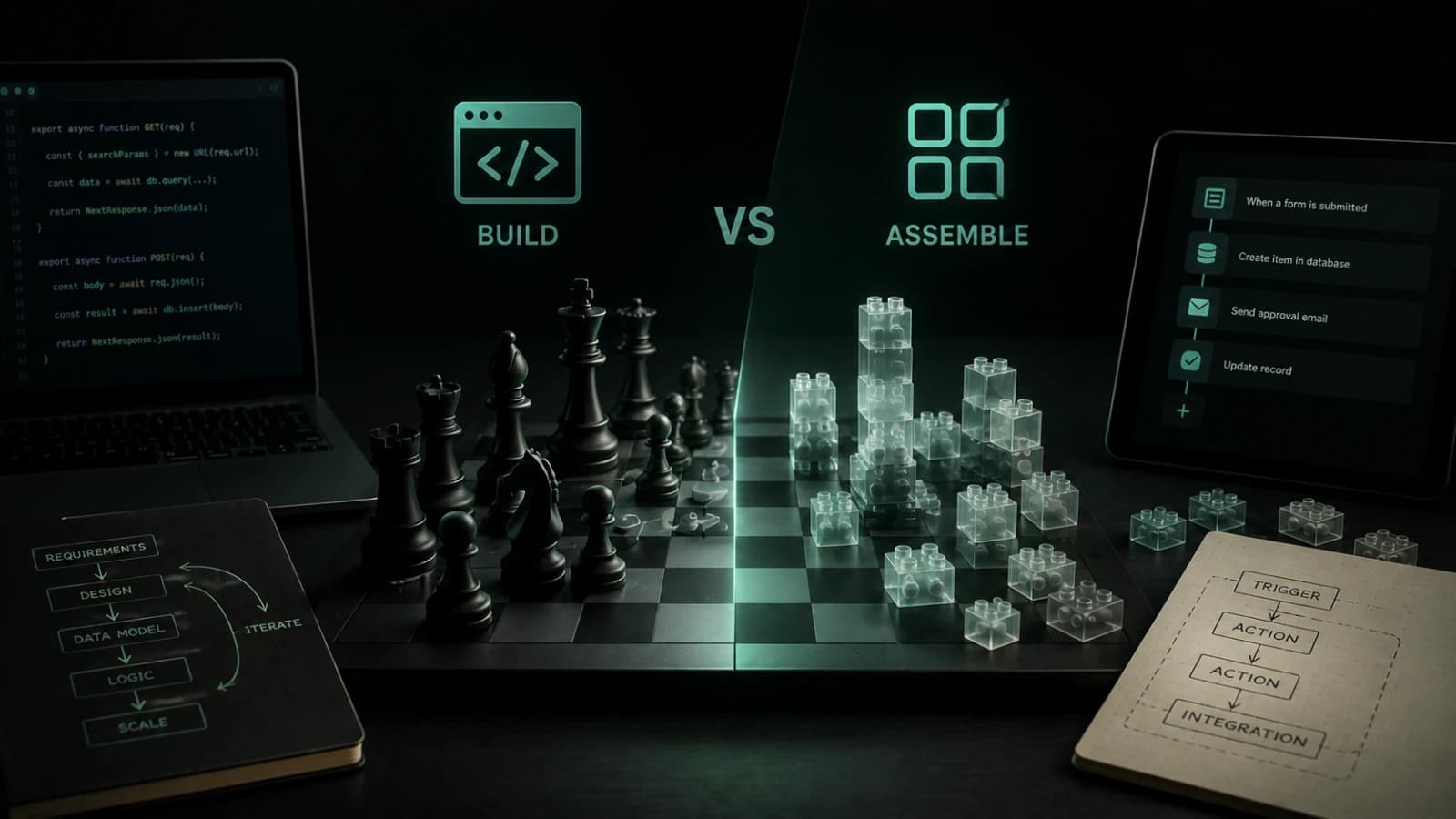 Custom Web App vs No-Code: When to Build Instead of Assemble cover