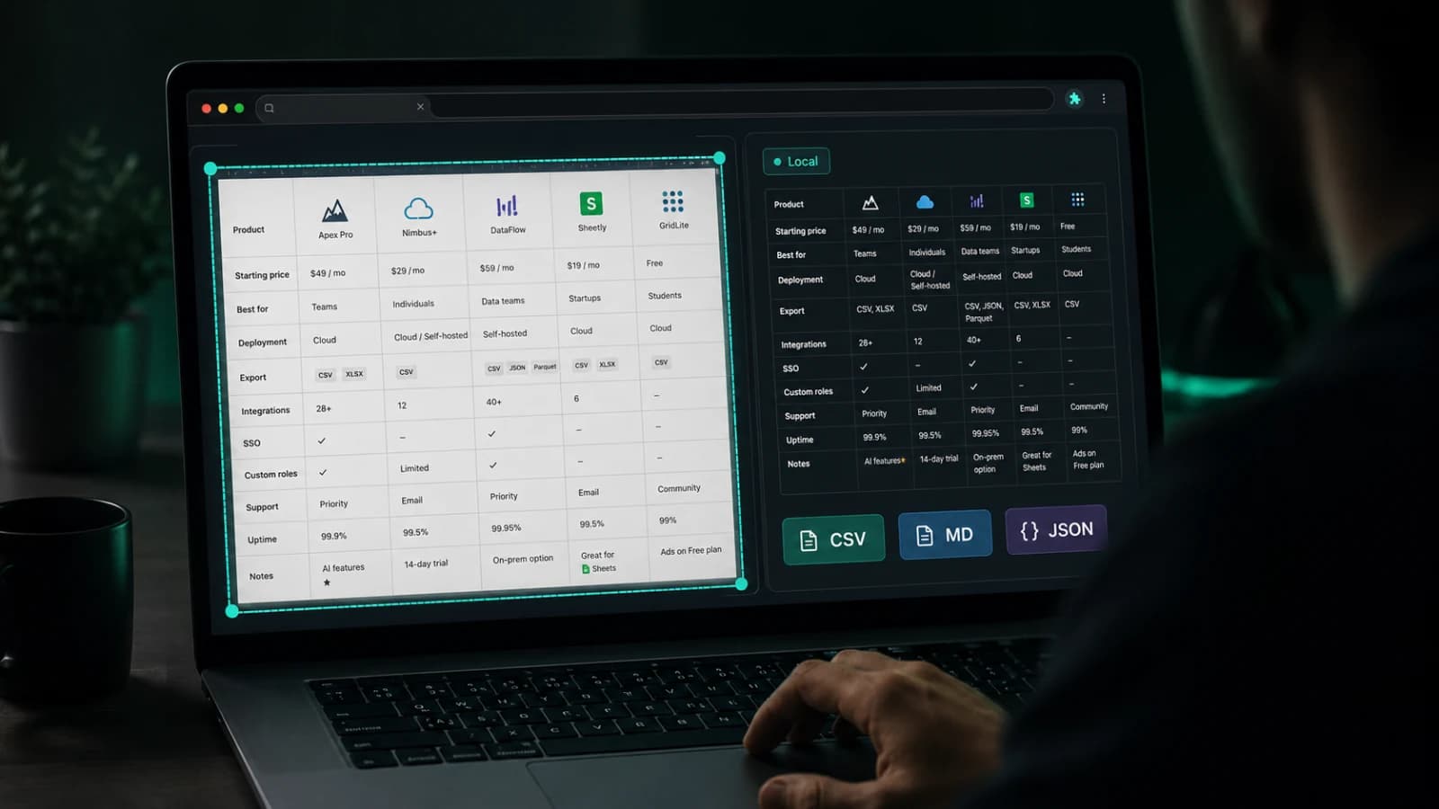 Building TableSnap: How I designed a local-first Chrome extension for web table workflows